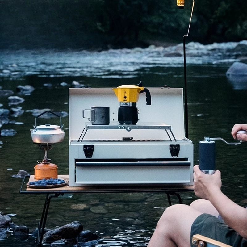 Camping coffee box, mocha pot, - đánh giá và giá Coffee Equipment Gift Set
